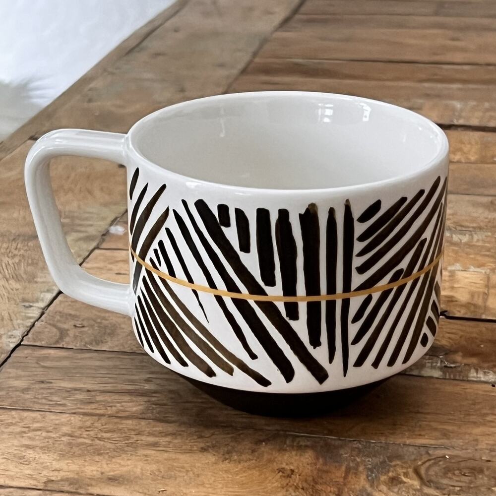 Starbucks Coffee Mug 2014 A Story Of Origin Geography Bone Cup 12oz Striped